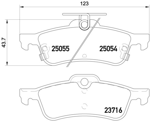 A.B.S. P 28 070 BREMBO Bremsbelagsatz, Scheibenbremse